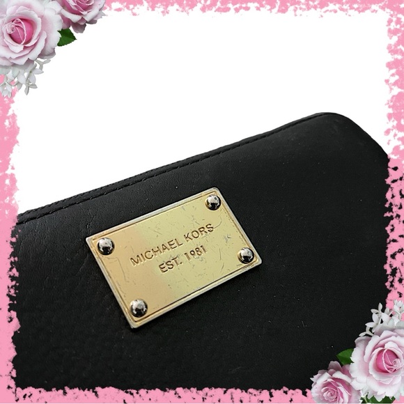 BUNDLE! Michael Kors Black Leather Full Zip Continental Wallet and Small Purse - Picture 16 of 16